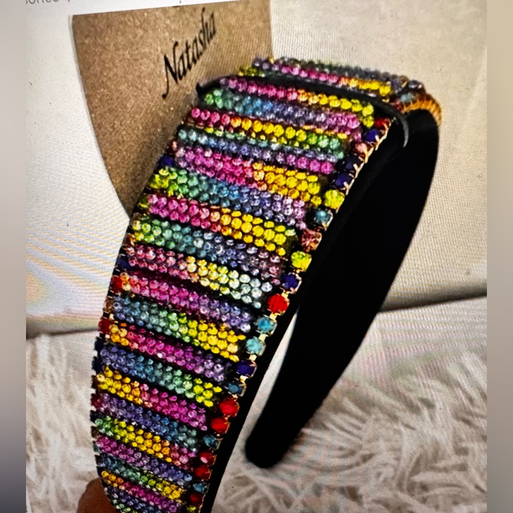 Natasha Multicolor  Rhinestones Headband